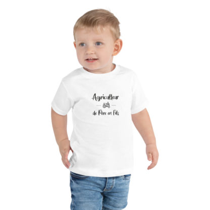 t-shirt enfant agriculteur de père en fils - garcon