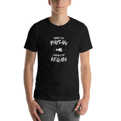 tee shirt - sauvez un paysan mangez un vegan - homme