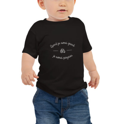 t-shirt bébé quand je serai grand je serai paysan - garçon