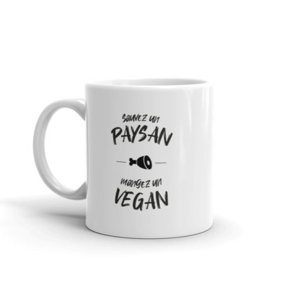 mug - sauvez un paysan mangez un vegan
